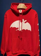 EDWARD LOW ”Bats” SWEAT PARKA (RED)
