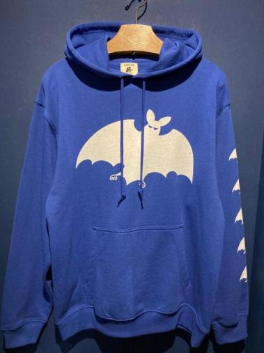EDWARD LOW ”Bats” SWEAT PARKA (BLUE)