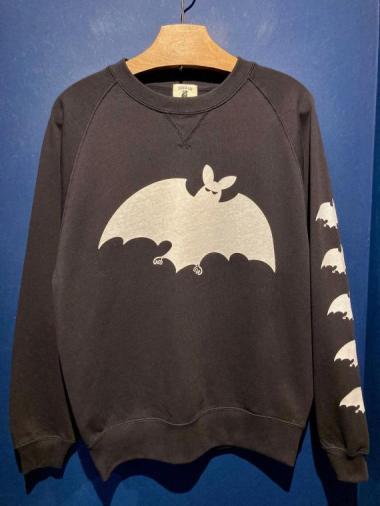 EDWARD LOW ”Bats” SWEAT (NAVY)